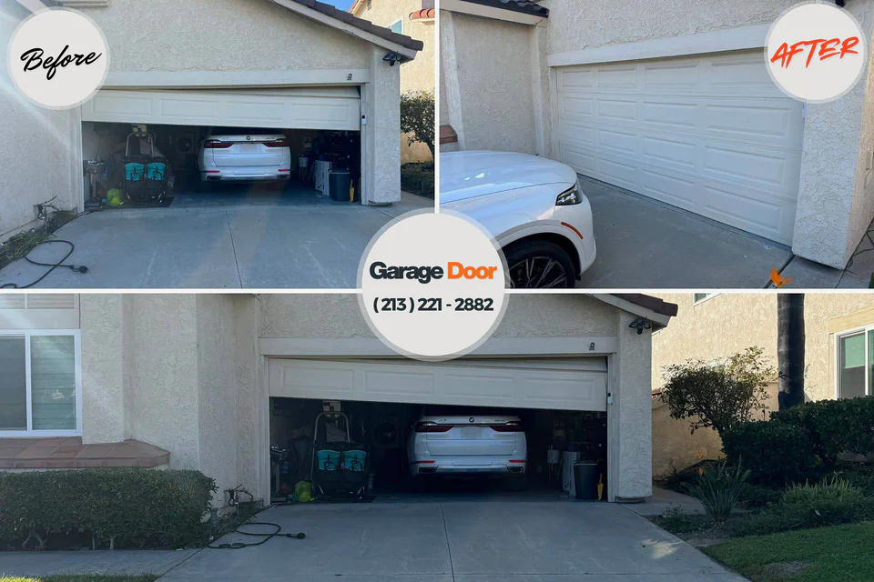 Before and after: garage door repair Enterprise, WV